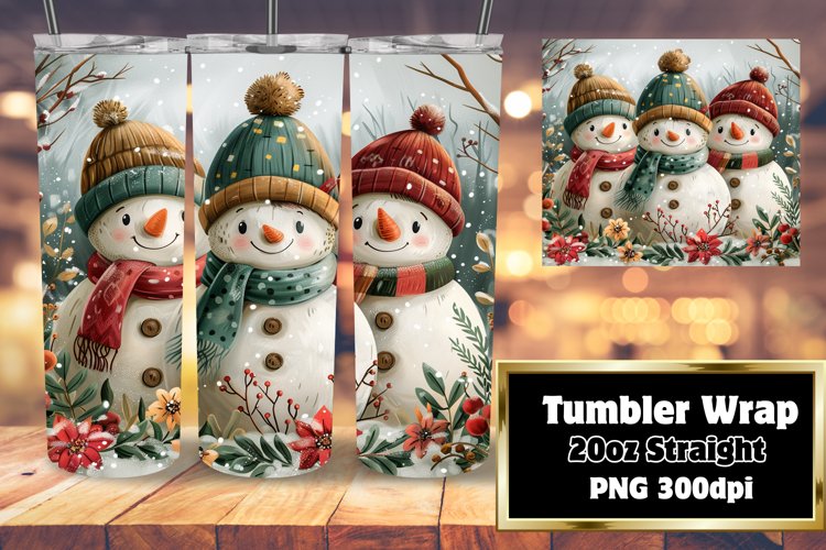 Winter Tumbler Design 20oz Gingerbread Man Sublimation