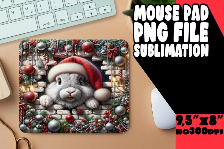 Holiday Spirit Hole in Wall Mousepad