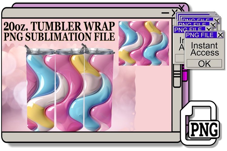 Dynamic Pattern 20oz Tumbler Wrap Series example image 1