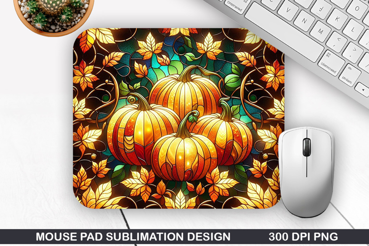 Pumpkin Mouse Pad Sublimation, Halloween Mouse Pad PNG