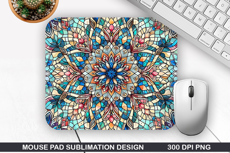 Snowflakes Mouse Pad Sublimation, Christmas Mouse Pad PNG