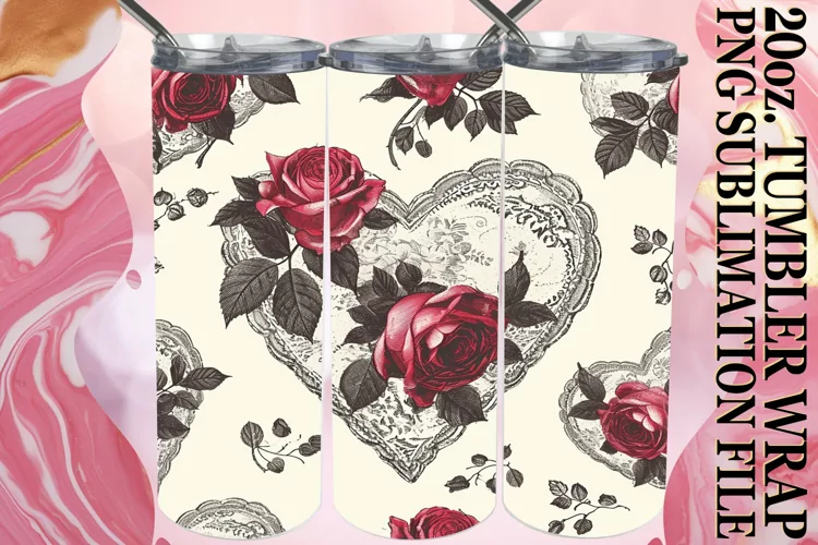 Heartfelt Tumbler Wrap - Sublimation
