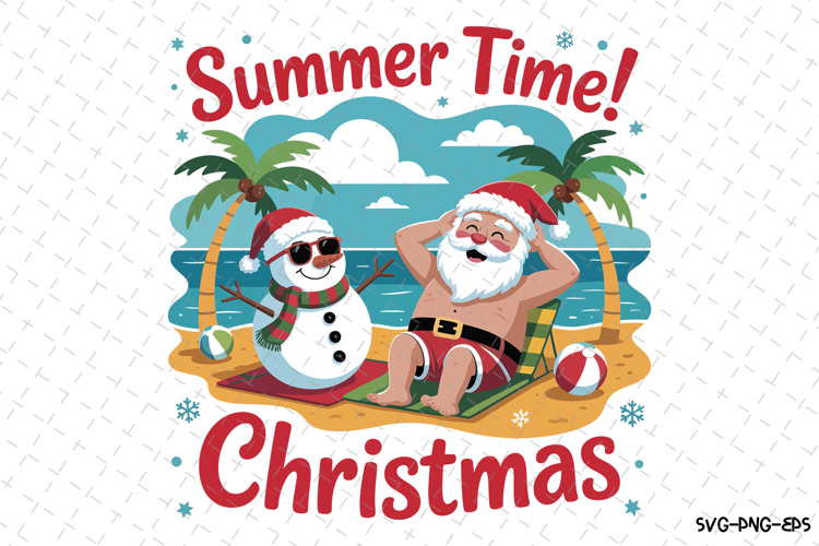 Summer Time Christmas Svg | Christmas Svg | Svg Cut Files