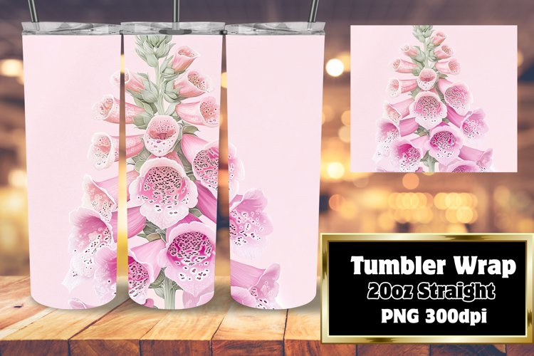 20oz Watercolor Floral Design for Tumbler Sublimation Wrap
