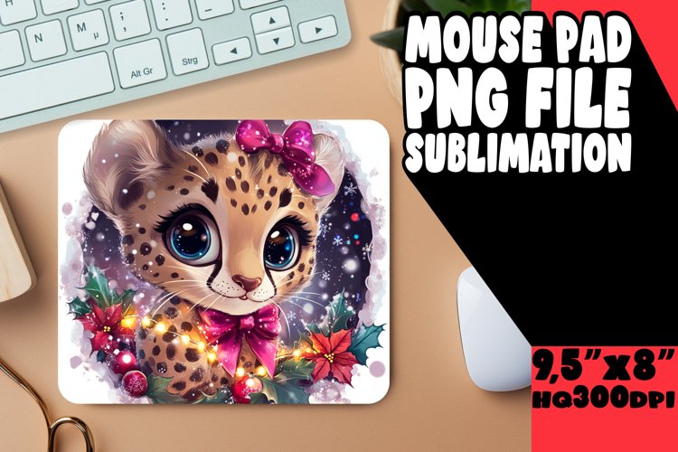 Blissful Mouse Pad Sublimation Magic, Christmas Animals