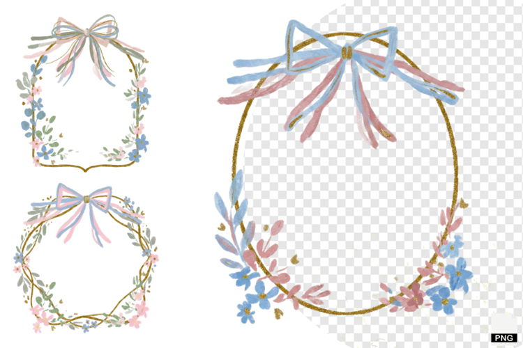 Wedding Coquette Frames PNG