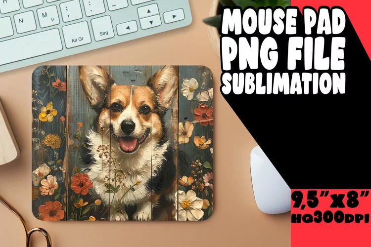 Holiday Dog Sublimation Desk Pad