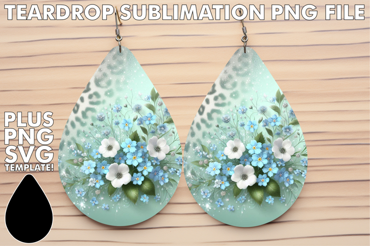 Stylish Teardrop Earrings Art, Leopard Prints