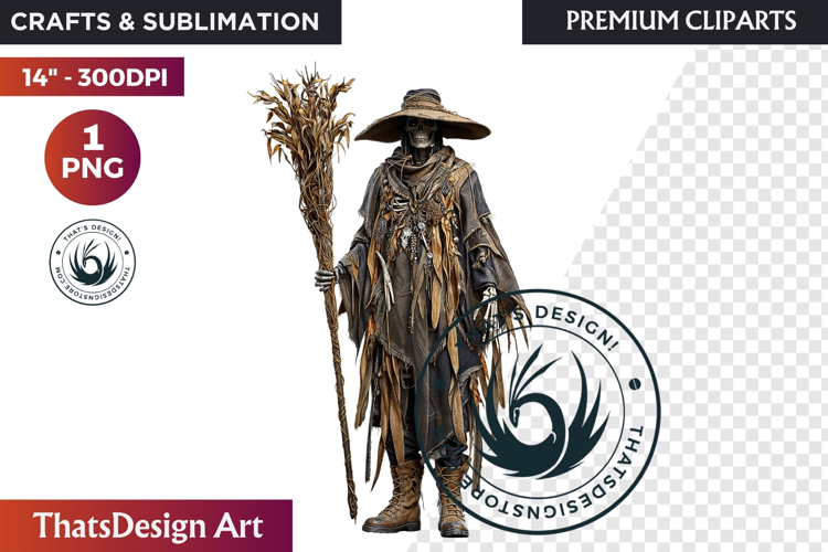Fantasy Autumn Guardian - Epic Fall Character Clipart PNG