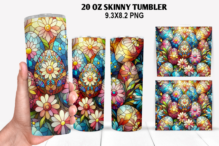 Skinny Tumbler 20oz Wrap Design, Easter Tumbler PNG Design