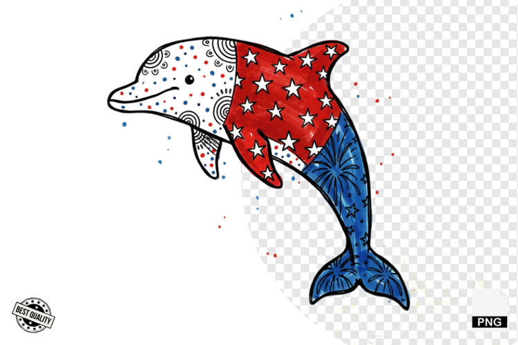 4th of July Undersea Life Clipart example image 1
