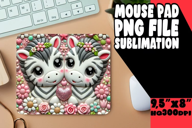 Cheerful Mouse Mat Sublimation Style, Cupid