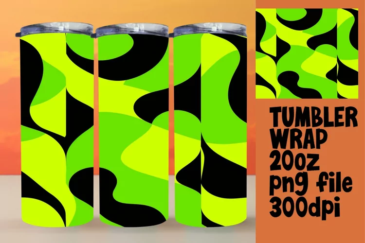 Neon Majesty Sublimation Patterns 20oz