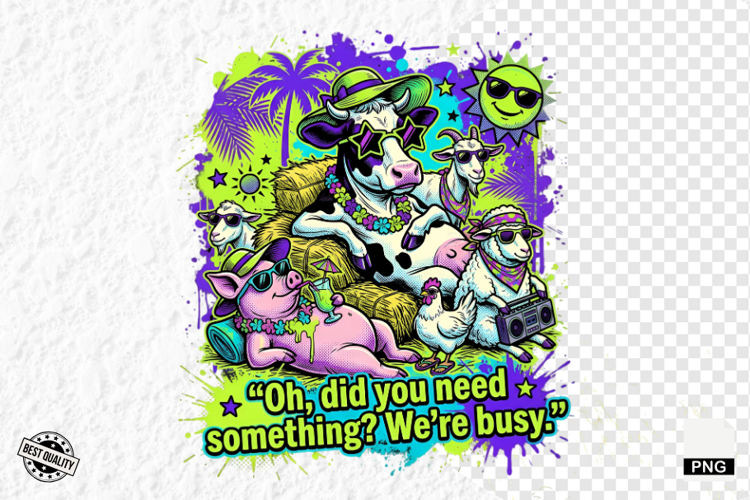 Farm Animals PNG Sublimation - Summer Animal