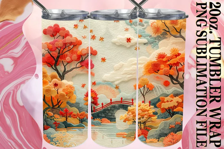 Embroidered Beauty Tumbler Design - 20oz