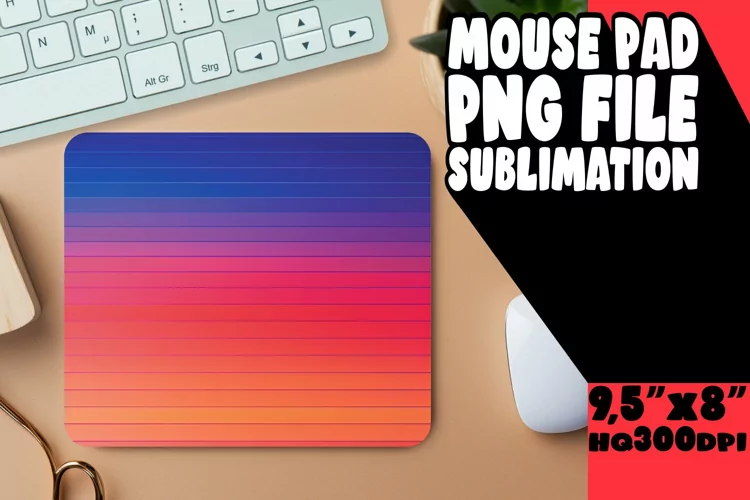 Gradient Design Mouse Pad for Sublimation Projects