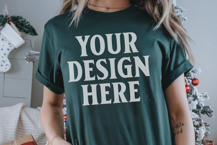 Moss Christmas Comfort Colors 1717 Mockups, CC 1717 m