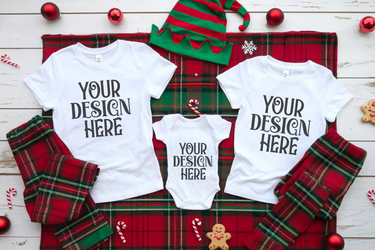 Christmas Family Matching Group T-Shirt Mockup