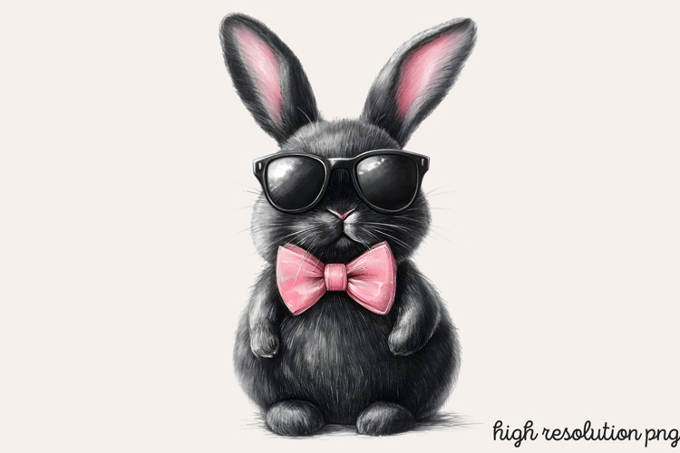 Pink Black Easter Clipart PNG