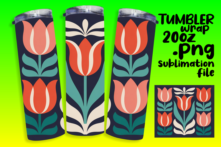 Sublimation Ready 20oz Design Files , Flowers