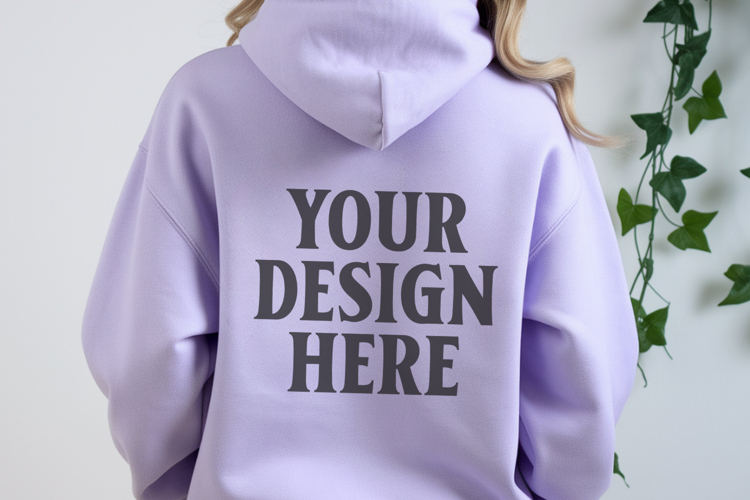 Orchid Gildan 18500 Hoodie Sweatshirt Mockup, Unisex Hoodie