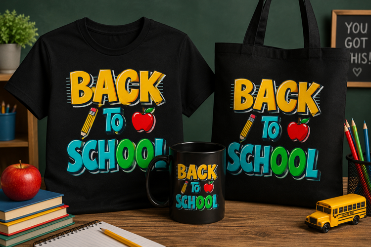 Back to School PNG, Teacher Classroom Apple Pencil Design