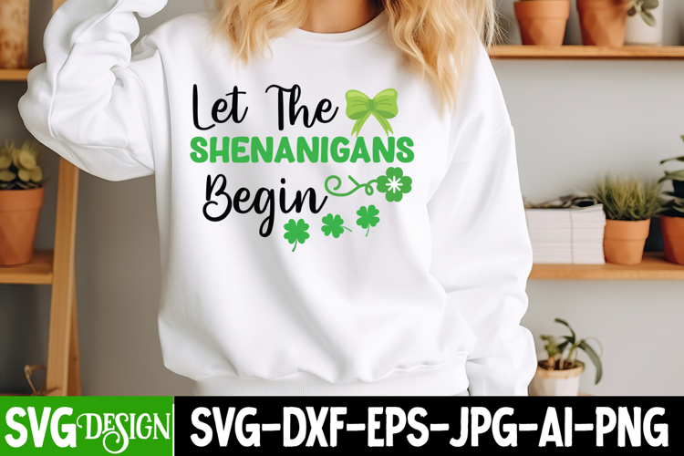 Let The Shenanigans Begin Retro Design,St.Patricks Day SVG