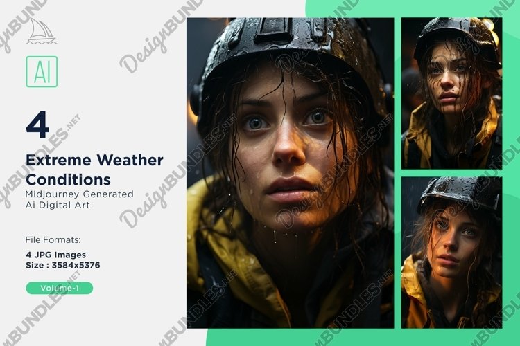 Scenes with Extreme Weather Conditions 4 Set V-1 example image 1