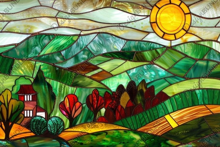 Stained Glass Texture Image 23