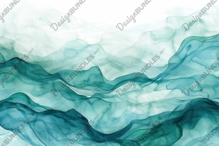 Abstract Watercolor Waves Background Wallpaper example image 1
