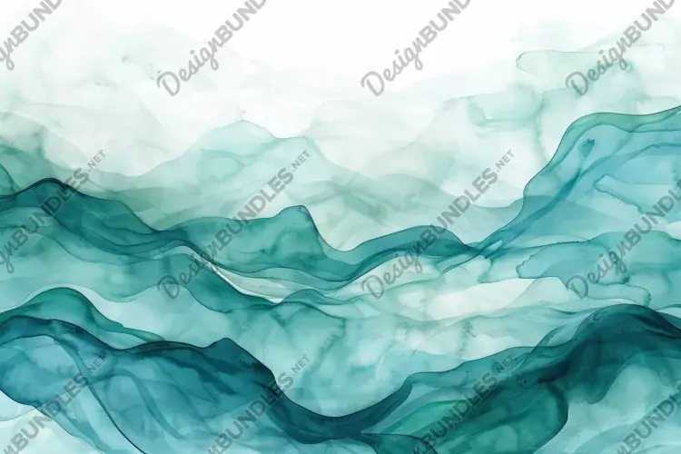 Abstract Watercolor Waves Background Wallpaper