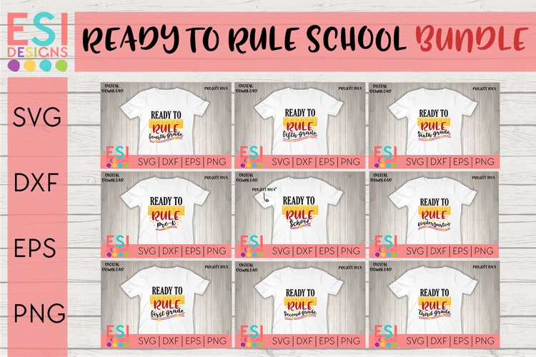 Back to School Bundle SVG | Teacher, Ready to Rule School example image 1