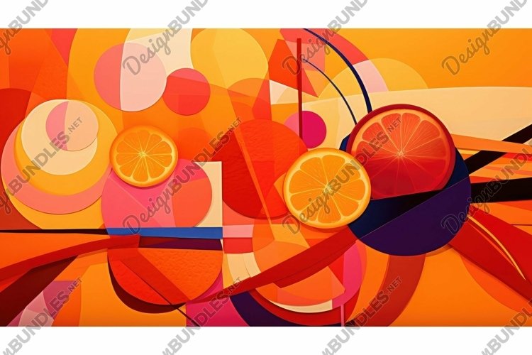 abstract poster orange background example image 1
