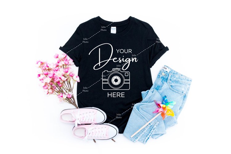 Black Tshirt Mockup Image 5