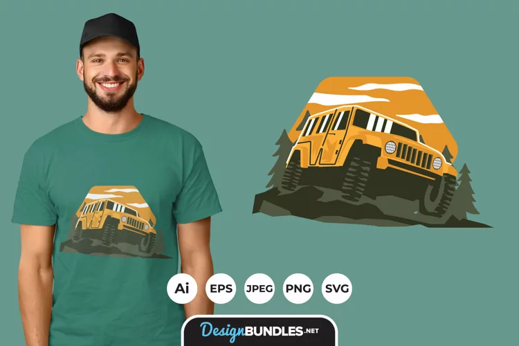 Off-Roading Illustrations for T-Shirt Design