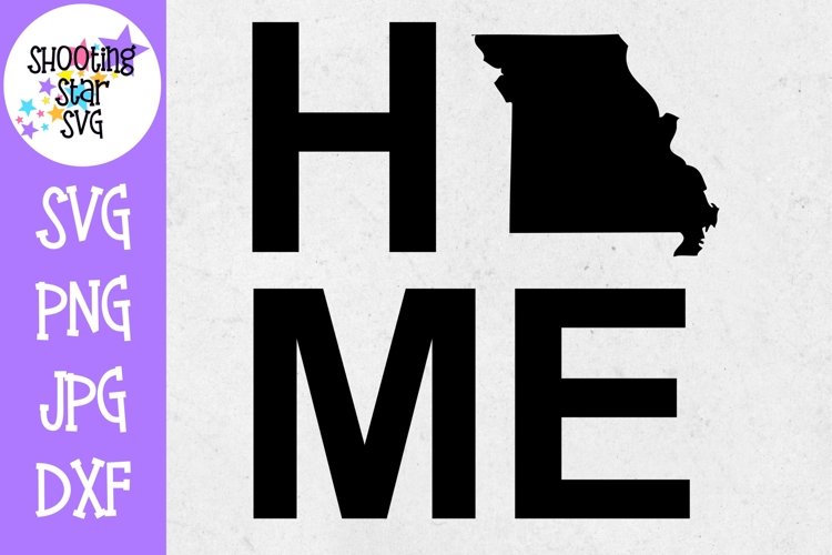 Missouri US State with HOME - 50 States SVG