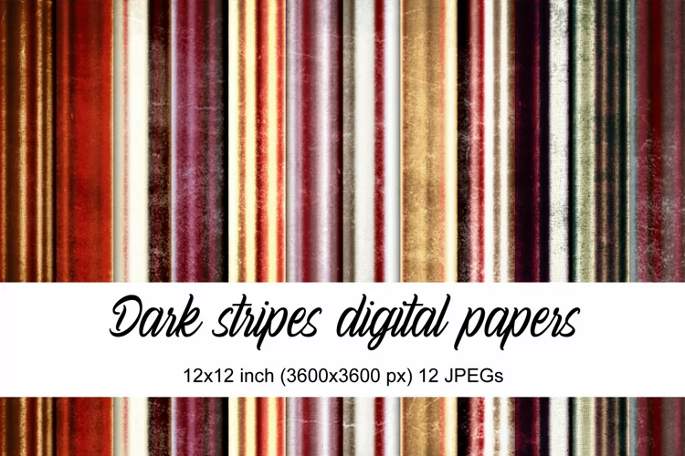 Dark stripes digital papers