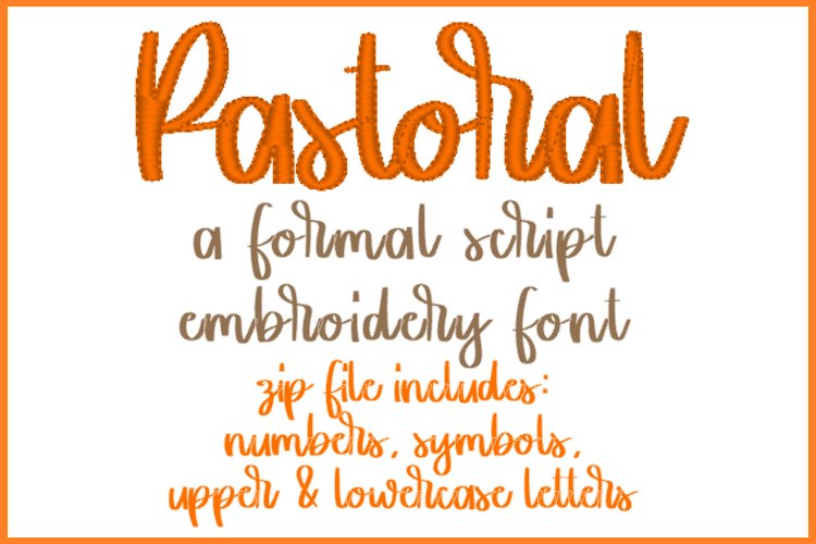 Pastoral Embroidery Font example image 1