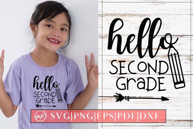 Hello Second Grade SVG Design Cut File