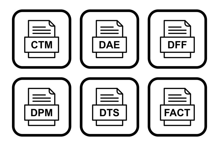 Set Of File Formats Icons example image 1