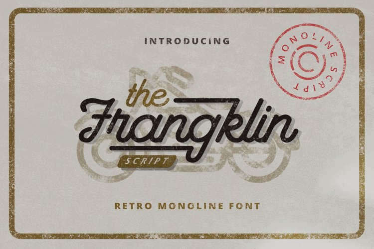 Franklin - Monoline Retro Script Font example image 1