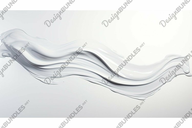 fluid silver paint stroke example image 1