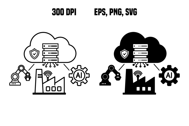 Cloud Computing Industry Icons