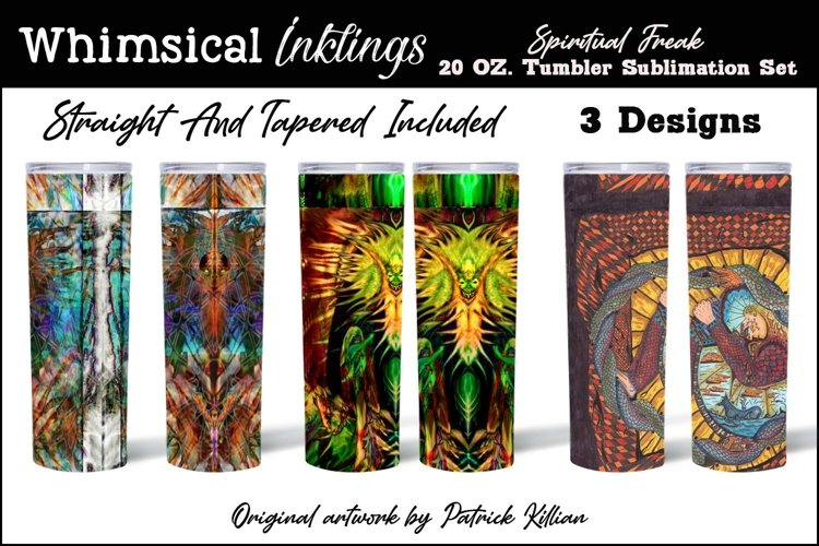 Spiritual Freak Tumbler Sublimation Set example image 1