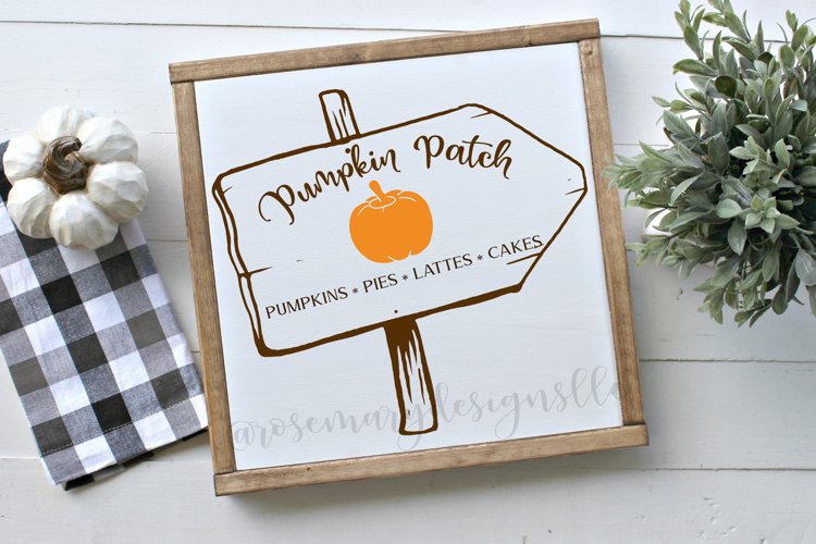 Pumpkin Patch Sign SVG example image 1