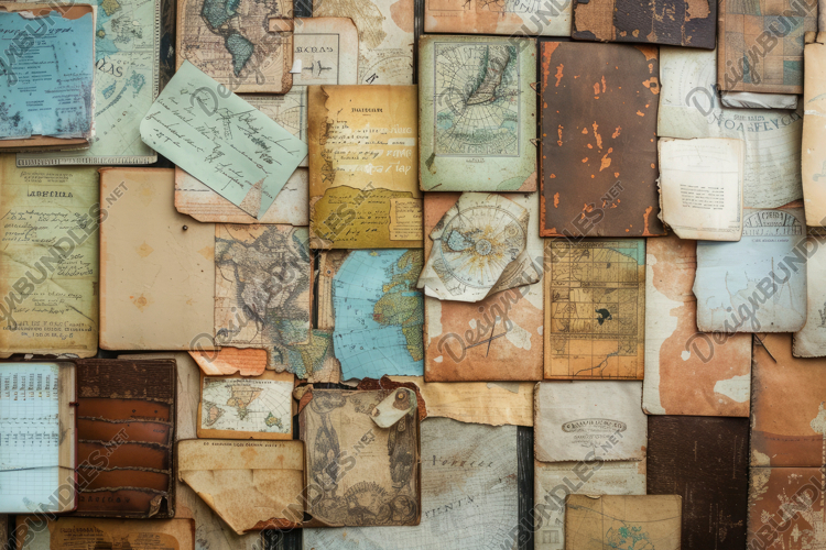 Artistic Collage Textures Background Wallpaper