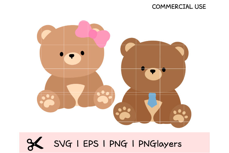 Teddy Bear SVG Bundle | Baby Clipart | Cricut   Silhouette F