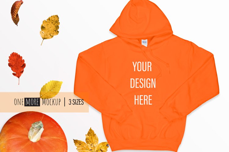 Fall Mockup | Gildan 18500 Orange | Orange Mockup example image 1