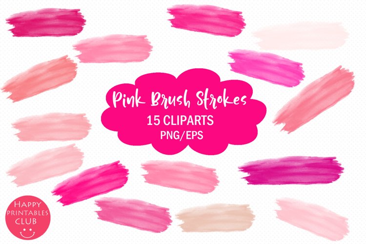 Pink Brush Strokes Clipart I Brush Strokes Clipart example image 1