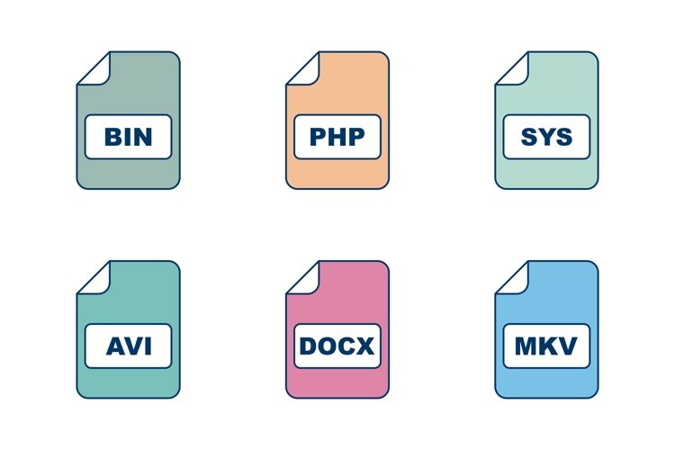Set Of File Formats Icons
